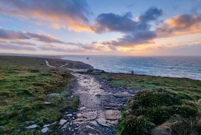 A path along the coast at Millook View Farmhouse, Cornwall