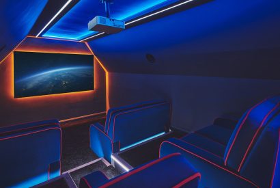 The cinema room at The Old Vicarage, Lake District