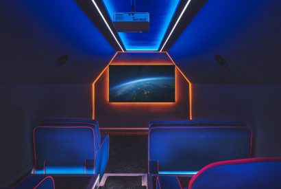 The cinema room at The Old Vicarage, Lake District