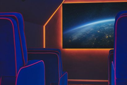 The cinema room at The Old Vicarage, Lake District