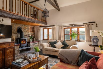 The living room at Partridge House, Devon