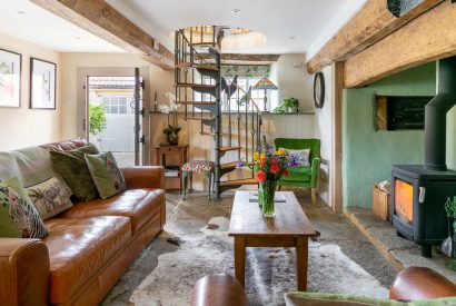 The living room at Blossom Cottage, Somerset