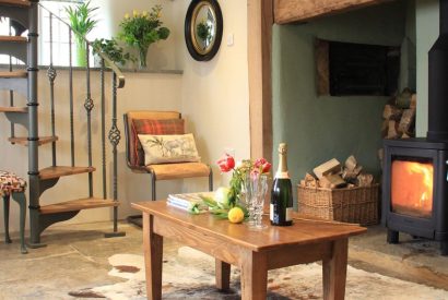 The living room at Blossom Cottage, Somerset