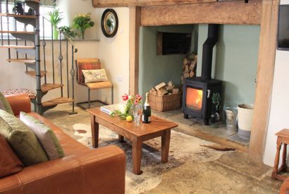 The living room at Blossom Cottage, Somerset