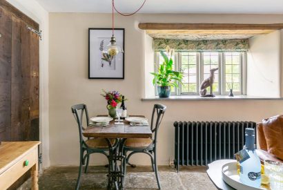 The dining room at Blossom Cottage, Somerset