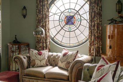 The living room at Christie Mansion, Isle of Wight