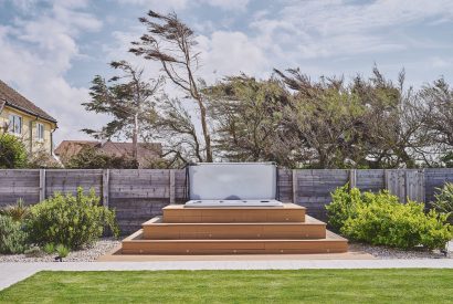 The hot tub at Beach Manor, West Sussex