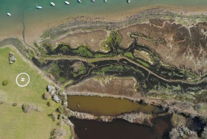 The helipad on the grounds at Brickworks and Vines, Isle of Wight