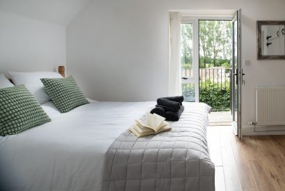 A bedroom at The Milking Parlour, Wiltshire 