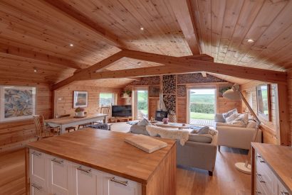 The living space at Fell Lodge, Lancashire