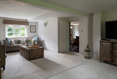 The lounge at Hedge Farmhouse, Buckinghamshire