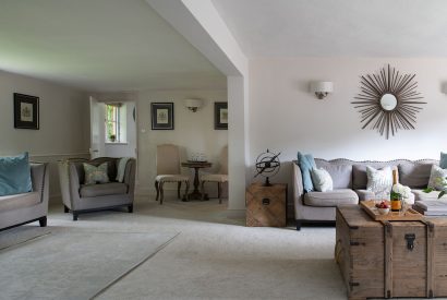 The lounge at Hedge Farmhouse, Buckinghamshire