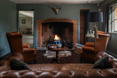 The drawing room at Hedge Farmhouse, Buckinghamshire