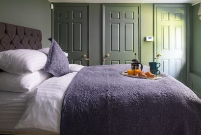 A double bedroom at Hedge Farmhouse, Buckinghamshire