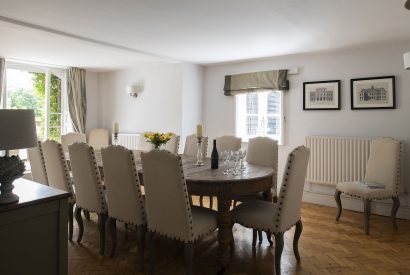 The dining room at Hedge Farmhouse, Buckinghamshire