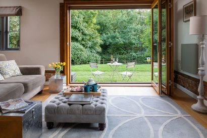 A double bedroom suite at Hedge Farmhouse, Buckinghamshire