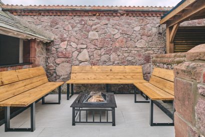 Outdoor seating area at The Old Vicarage, Lake District