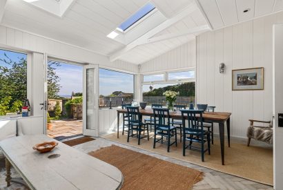The dining area at Little Haven, Gower
