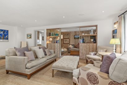 The living room at Little Haven, Gower