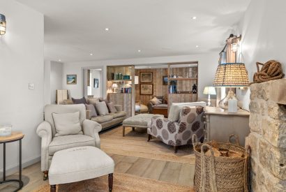 The living room at Little Haven, Gower