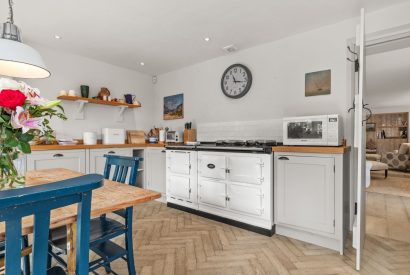 The kitchen at Little Haven, Gower