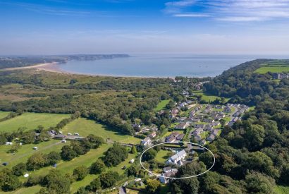 Aerial view of Little Haven, Gower
