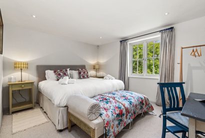 A super king sized bedroom at Little Haven, Gower