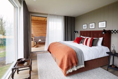 A super king size bedroom at Yew Grand Suite, Cotswolds
