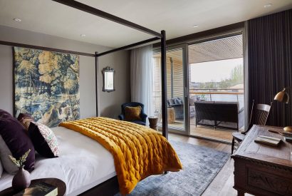 A super king size bedroom at Yew Grand Suite, Cotswolds