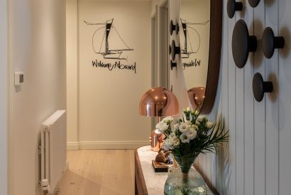 The hallway at Ocean Eyes, Devon