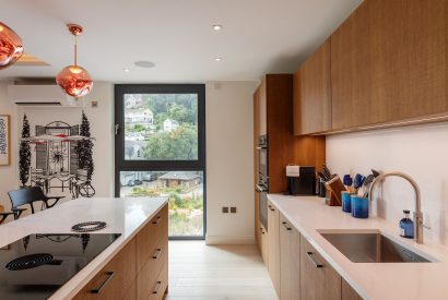The kitchen at Ocean Eyes, Devon