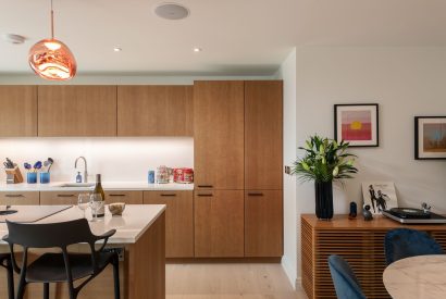 The kitchen at Ocean Eyes, Devon