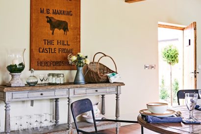 The dining area at The Partridge, Ledbury