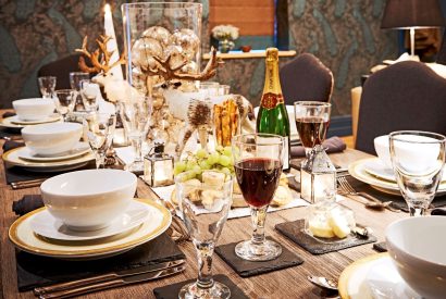 Dining table at The Peacock, Ledbury