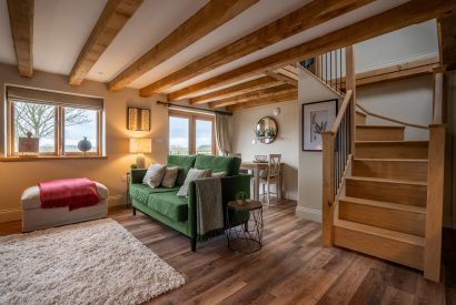 The living space at The Blended Barn, Cotswolds