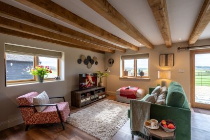 The living space at The Blended Barn, Cotswolds