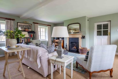 The living area at Byron Cottage, Cotswolds