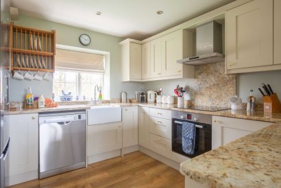 The kitchen at Byron Cottage, Cotswolds