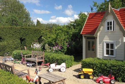The outdoor play area at Tennyson House, Cotswolds