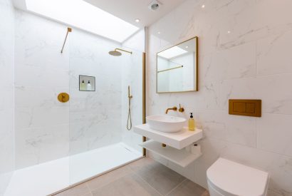 Walk in shower at Skylark, Bradworthy, Devon