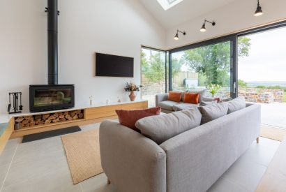 Open plan living space at Skylark, Bradworthy, Devon