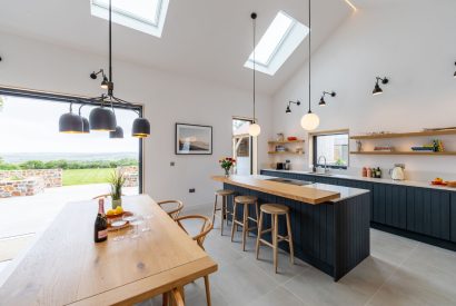 Dining kitchen area at Skylark, Bradworthy, Devon