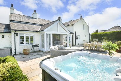 The hot tub at Pen y Bryn, Abersoch