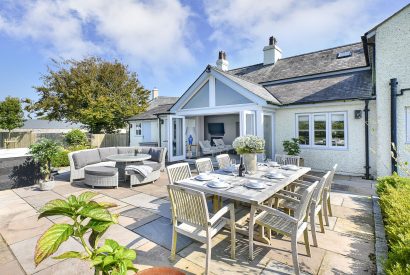 The sun terrace at Pen y Bryn, Abersoch