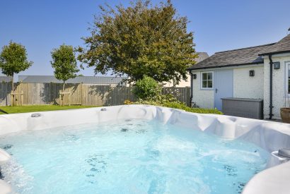 The hot tub at Pen y Bryn, Abersoch