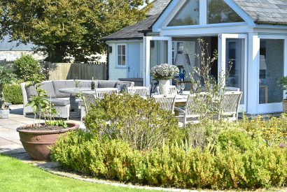Outdoor dining at Pen y Bryn, Abersoch