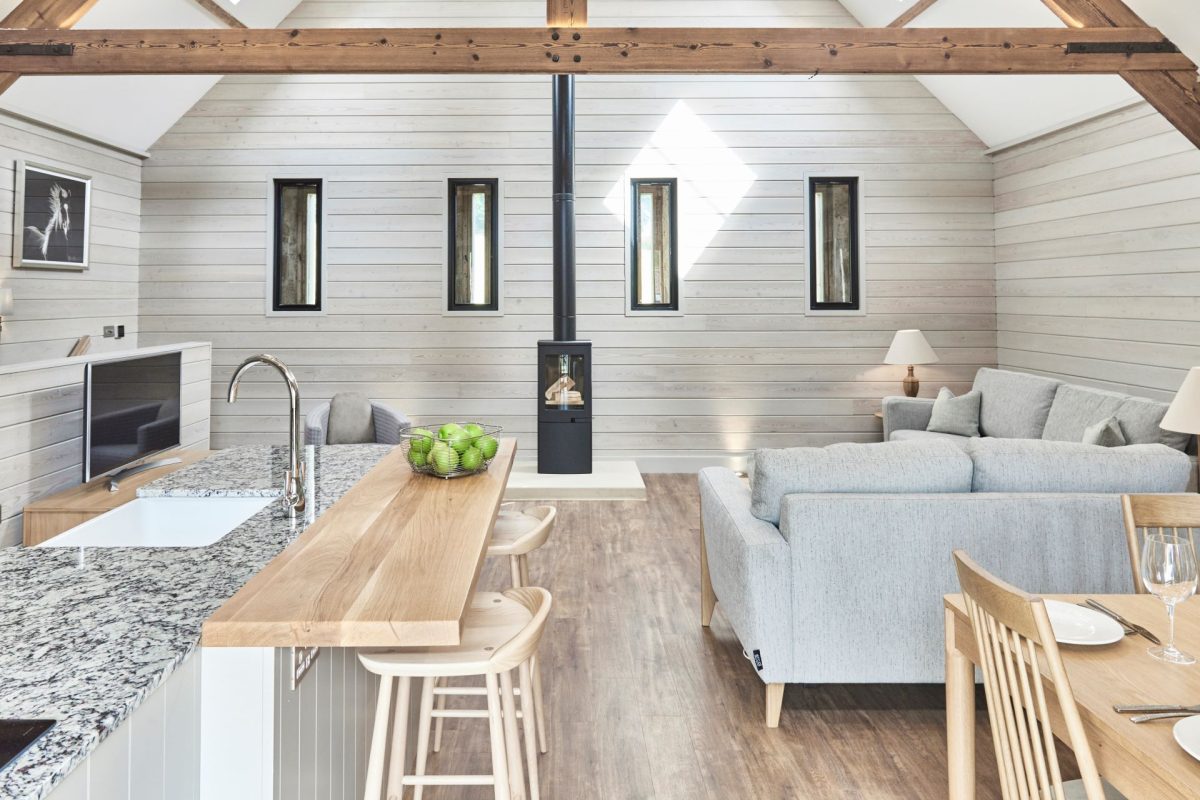 The open plan living space at The Henson, Northumberland