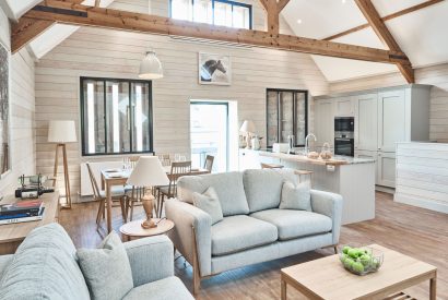 The open plan living space at The Henson, Northumberland