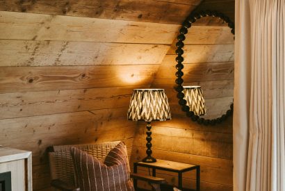 The king size bedroom at Basil Pyggy, Hampshire