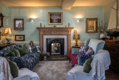 The sitting room at 40 Mill Street, Ludlow